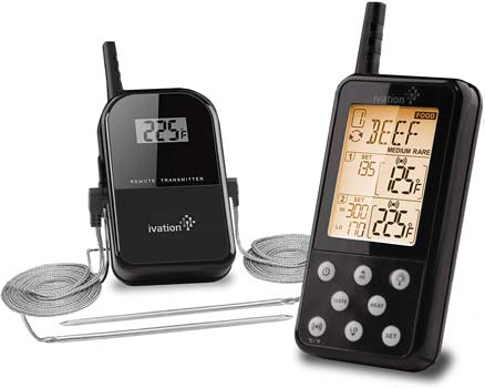 Ivation Extended Range Wireless meat Thermometer